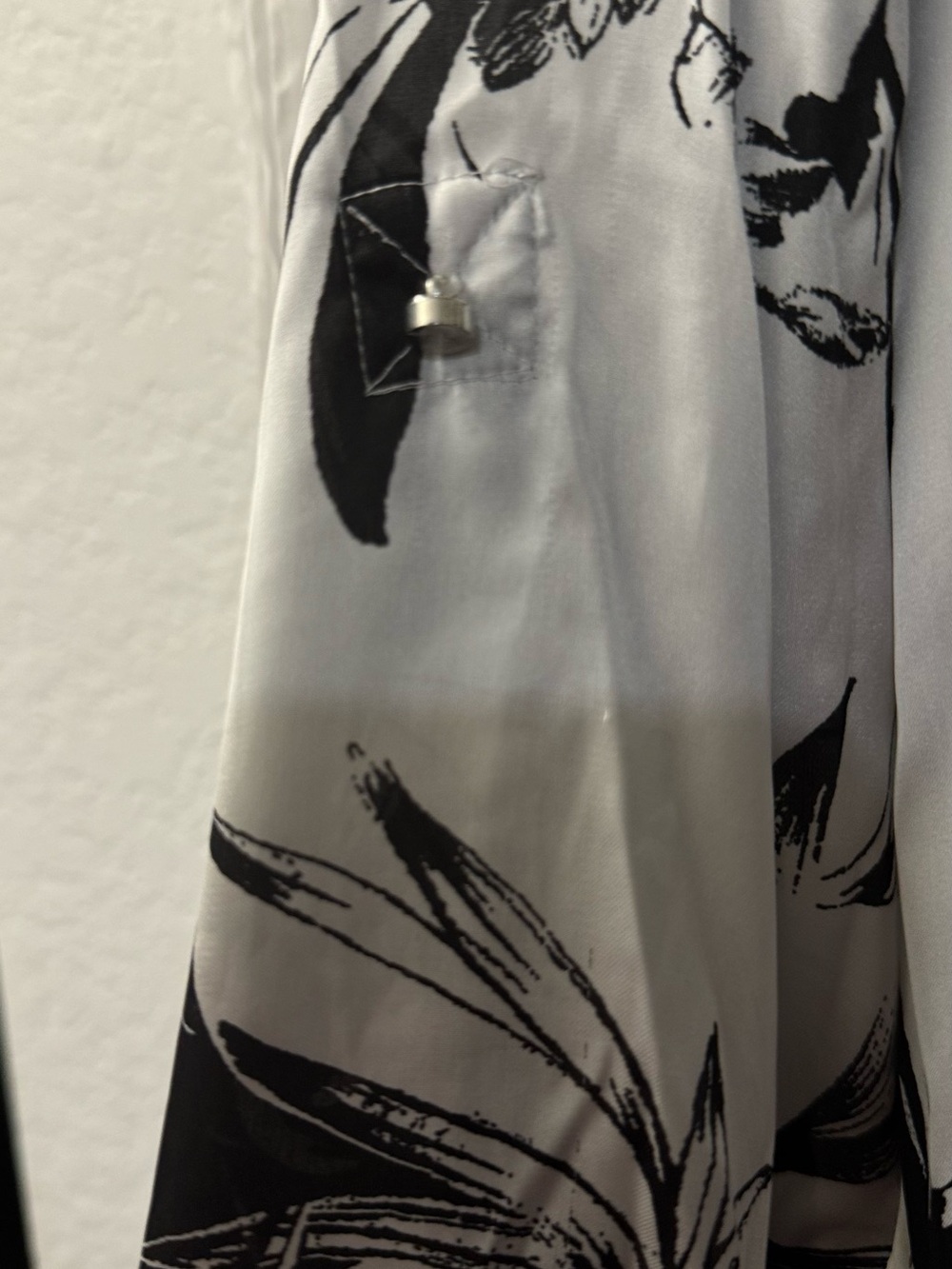 White House Black Market Black and White Floral Midi Dress
